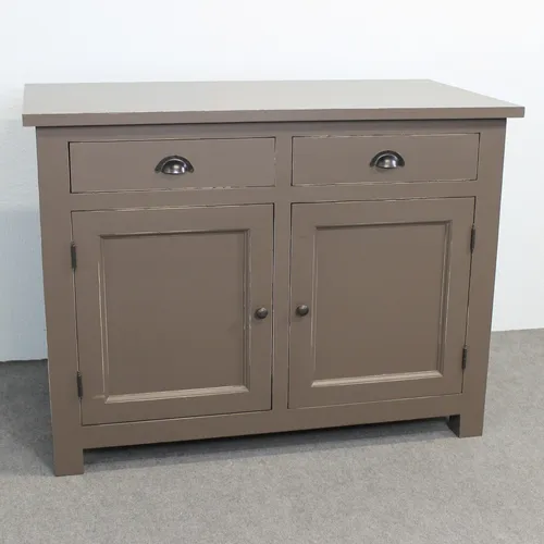 Landhaus Kommode Massivholz Sideboard Anrichte Shabby Antik Look dunkelbraun