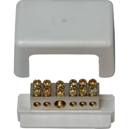 Kopp Bad Erdungsschiene mit Abdeckung Klemmblock Erdung (347001005)