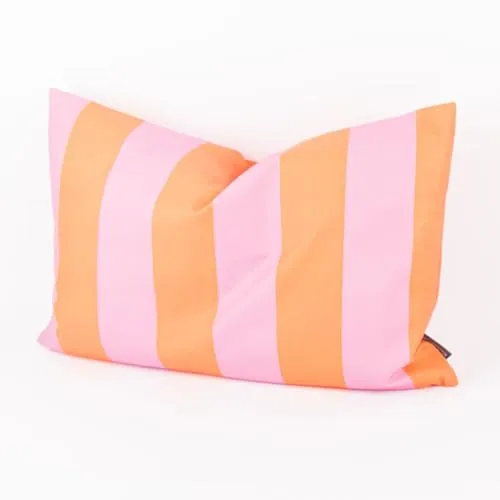 SCHÖNER LEBEN. Kissenhülle Streifen orange pink 40x60cm - Kissen in leuchtenden Farben mit Streifen-Digitaldruck, aus robuster Baumwolle, pflegeleicht und ideal für stilvolle Akzente in deinem Zuhause.