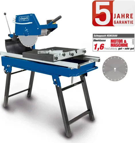 Scheppach Steintrennmaschine Fliesenschneider HSM3500 + 2. Diamanttrennscheibe