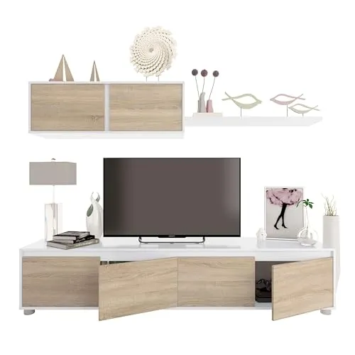 Habitdesign Alida Moderne Wohnwand mit TV-Schrank von Habitdesign