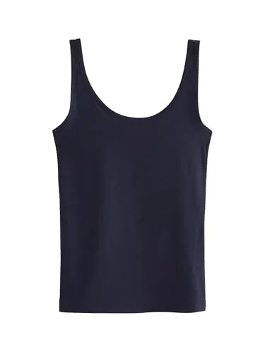 NEXT Damen Standard Top mit Breiten Trägern Blau-Marine 44