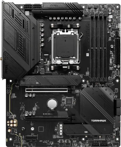MSI MPG B650 Tomahawk WiFi Mainboard ATX - Ryzen 7000 bereit, 80A VRM und blitzschnelle Wi-Fi 6E Konnektivität für Gaming und kreative Anwendungen