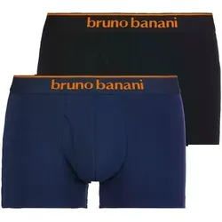 Bruno banani - Quick Access - 2er Pack Boxershorts (XL Schwarz/Blaut) - Retroshorts für Herren im 2er Pack, aus weicher Baumwolle für optimalen Tragekomfort und Formbeständigkeit dank Memory-Effekt.
