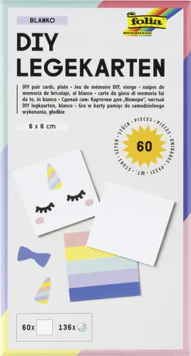 folia Bastelset Blanko DIY Legekarten blanko 2319