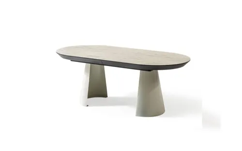 Moderner Ausziehbarer Esszimmertisch Weiß 206-406 cm - Eleganter Esstisch für bis zu 12 Personen, ausziehbar und aus robustem MDF, ideal für gesellige Runden. Maße: 206 x 103 x 79 cm, modern und stilvoll.