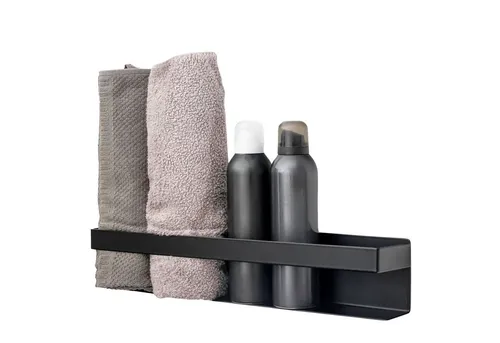 ELMOWO Edelstahl Handtuchhalter ohne Bohren in schwarz von ELMOWO