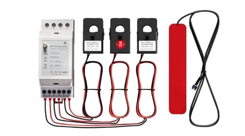 IAMMETER WEM3050T WLAN Energiezähler, Smart Home Stromzähler mit Echtzeit Stromüberwachung, 3-Phasen/Split-Phase/1-Phase, Solar & Netz Monitoring, 150A CT, Home Assistant, MQTT, Kompatibel mit Alexa