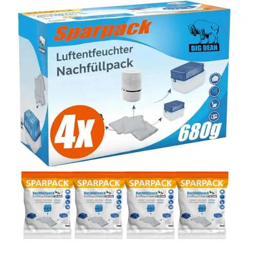 Luftentfeuchter Nachfüllpack 4 x 680 Gramm Premium Granulat