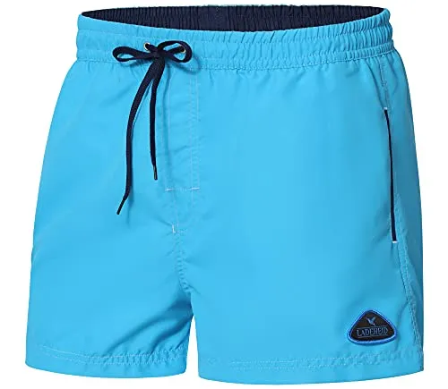 Ladeheid Herren Badeshorts LAZA1001 - Azurblau Marineblau, 6XL - Badeshorts für Herren; Bequem mit breitem Gummibund und Tunnelzug, ideal für Strand und Schwimmbad. Hergestellt in der EU aus schnell trocknendem Material für optimalen Tragekomfort.