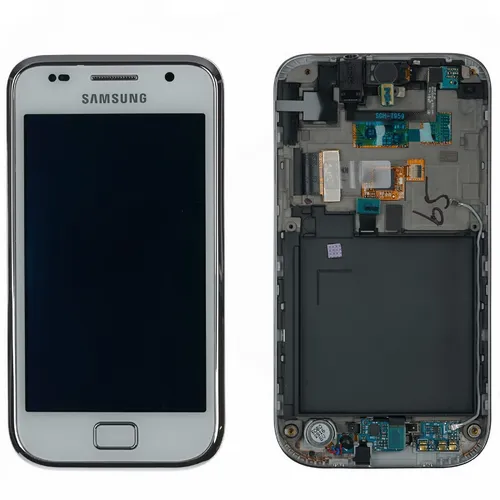 Samsung Galaxy S Plus i9001 Display LCD Touchscreen Glas Rahmen Brezel weiß