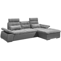 Ecksofa mit Liegefunktion - dunkelgrau-anthrazit - Sofa mit praktischer Liegefunktion, ideal für Entspannung und gesellige Abende. Perfekt für jedes Wohnzimmer, sorgt für Stil und Komfort.
