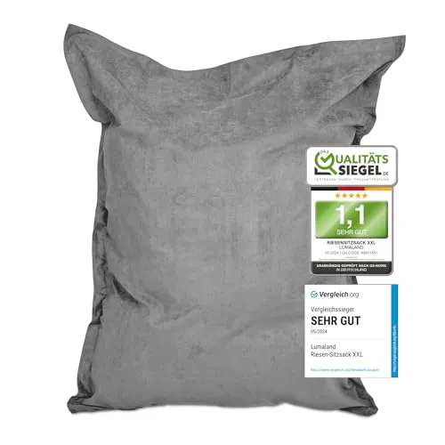 Lumaland Riesen-Sitzsack XXL 140x180cm | Bequemer Indoor Bean Bag