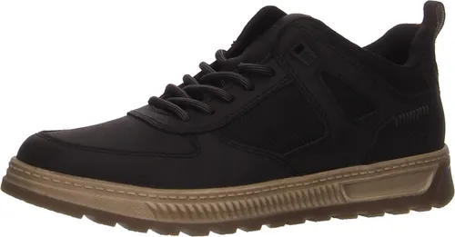 RIEKER Sneaker Halbschuh Gr. 46 schwarz - Wanderschuhe aus robustem Nubuklederimitat mit gepolstertem Schaftrand für optimalen Tragekomfort bei Outdoor-Aktivitäten.