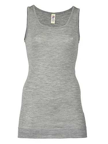 Engel Natur Damen Longshirt aus Wolle und Seide, 2 Farben (34/36, Hellgrau Melange) - Elegantes Longshirt aus hochwertiger Wolle und Seide. Ideal für die kühle Jahreszeit, atmungsaktiv und angenehm zu tragen. GOTS-zertifiziert für nachhaltige Qualität.