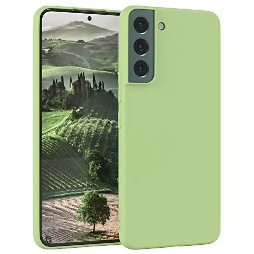 EAZY CASE - Silikonhülle für Galaxy S22 Plus 5G Hülle Silikon Case Grün weich stoßfeste Handyhülle Schutzhülle mit Kameraschutz Dünn Premium Schutz Cover TPU Phone Bumper in Pastell Hellgrün Matt