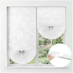 Sekey Plissee 2pcs ohne Bohren zum Kleben Rollo Dachfensterplissee Klebefix Plissee, blickdicht, Klebefix Plissee, 2er-Set, Innovative Klebemontage, Individuell formbar, Kürzbar 40 cm x 130 cm