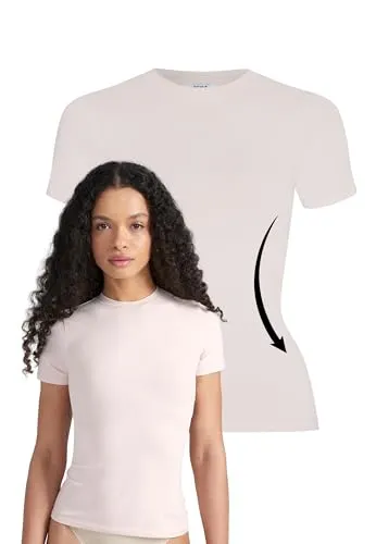 Style & Republic Damen Figurbetont Kurzarm T-Shirt aus Baumwolle– Weiches Atmungsaktiv Rundhals sportoberteil- Activewear für Damen, Gym Running Yoga- Sportstop Sommer Fitnesswear-Babyrosa-XS