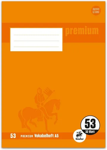 Staufen Schulheft Vokabelheft Premium A5 32 Blatt (10 Stück)