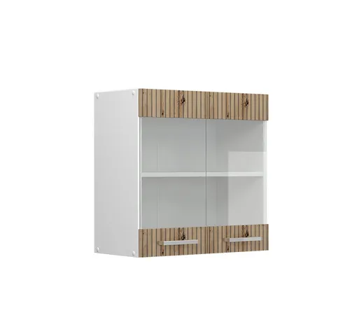 Vicco Glashängeschrank R-Line, Artisan-Eiche/Weiß, 60 cm - Stilvoll und flexibel - Hängeschrank für die Küche, modular erweiterbar und individuell anpassbar. Das stilvolle Design in Artisan-Eiche und Weiß macht Ihre Küche zum Herzstück Ihres Zuhauses.