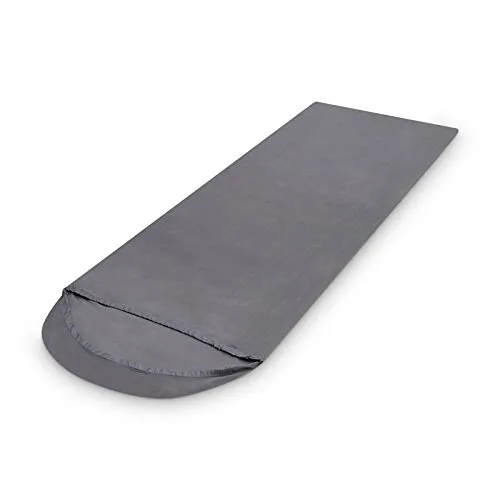 Mivall Fleeceinlett Decke grau 225 x 78 cm Hüttenschlafsack