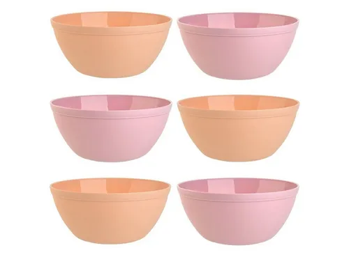 Engelland Müslischüssel Plastikschale, 900 ml, PP-Kunststoff (BPA-frei), (Vorteils-Set, 6-tlg), spülmaschinengeeignet, mikrowellengeeignet, Ø 16 cm, BPA-frei