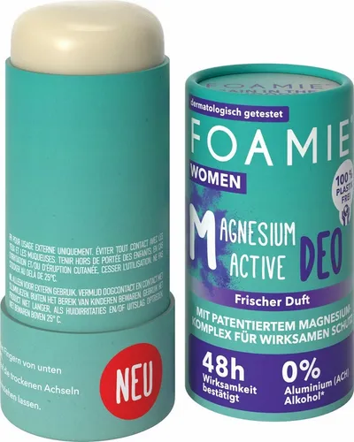 Foamie Solid Deodorant Women Rain in the Woods Deo Stick Fresh Scent 48h Effective Deodorant without Aluminum Vegan & Plastic-Free 40g