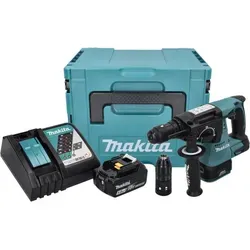 Makita DHR 243 RT1J Akku Bohrhammer 18 V - Akkuschrauber mit 2,0 J Schlagstärke, bürstenlosem Motor und umfangreichem Zubehör. Ideal für Bohren, Hammerbohren und Meißeln in verschiedenen Materialien.