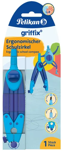 Pelikan griffix Schulzirkel blau auf Blisterkarte