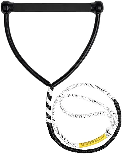 MESLE Wasserskihantel Pro Slalom, Monoski-Wettkampfhantel, 12'-13' Gummi-Griff, Durchmesser 27 mm, schwarz weiß