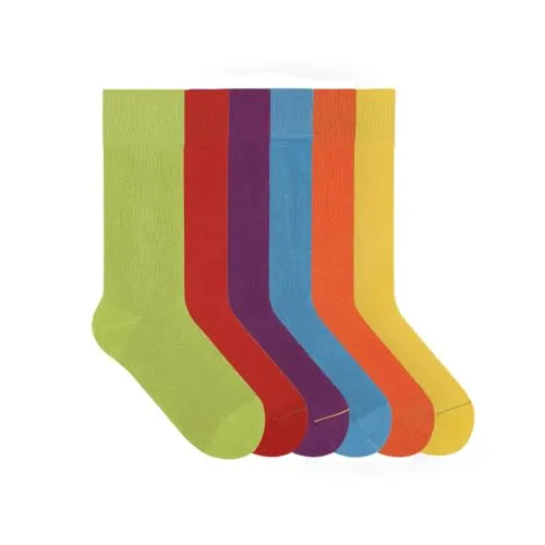 von Jungfeld - 6er Set Classic Socken für Damen & Herren - Bunt - Setze farbige Akzente mit dem 6er Set von VON JUNGFELD. Diese Socken aus hochwertiger Baumwolle bieten hohen Tragekomfort, perfekten Sitz und sind ideal für jeden Anlass – ob Beruf oder Freizeit.