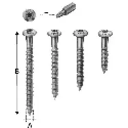 Schraube verzinkt CSA5,0x40, 250 Stück-VE1