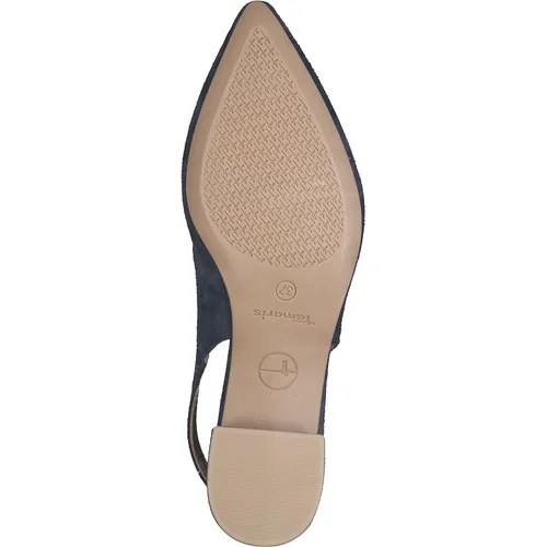 Tamaris Slingpumps 1-29500-42 805 - Elegante Damen-Pumps - Elegante Damen-Pumps mit spitzer Schuhspitze und bequemen 4 cm Blockabsätzen. Hochwertiges Leder-Obermaterial und innovative TOUCH-IT-Technologie für optimalen Tragekomfort im Alltag.