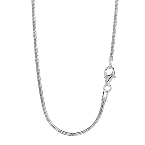 NKlaus 60cm Schlangenkette aus 925 Silber - Elegante 60cm Schlangenkette aus 925 Sterling Silber, 1,7mm breit und 10,4g schwer. Die imposante Schwere sorgt für einen majestätischen Auftritt.