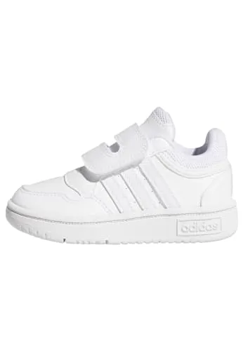 adidas Hoops Mid 3.0 Schuhe für Kleinkinder - Stylische Mid Cut Sneakers für Babys mit leichtem Synthetikleder-Obermaterial und praktischem Klettverschluss für einfachen Einstieg. Ideal für Freizeit und erste Schritte.