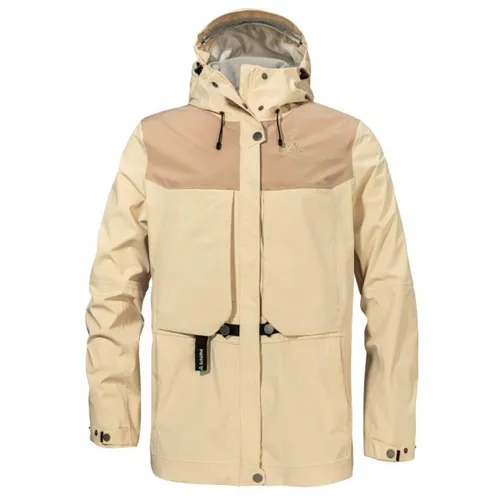 Schöffel 2L Jacket Style Maghera WMN beige (4105) - Damen Trekkingjacke - Wasserdichte und atmungsaktive Damenjacke für Trekkingtouren. Mit 2-Lagen VENTURI Membrane und verklebten Nähten für optimalen Schutz und Komfort.