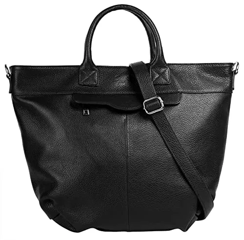 Henkeltasche SAMANTHA LOOK - Elegante Damen Handtasche aus Leder - Handtaschen, aus 100 % Rindleder, Made in Italy, mit geräumigem Hauptfach und Smartphonefach für optimale Organisation.