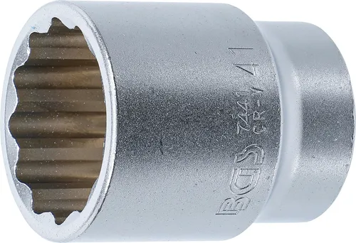 BGS Steckschlüssel-Einsatz Zwölfkant | Antrieb Innenvierkant 20 mm (3/4