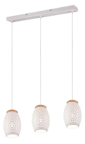 Trio R31573031 Pendelleuchte Bidar 3x28W | E27 | IP20 - Höhenverstellbar & Modern - Lampen mit höhenverstellbarem Design, ideal für individuelle Raumgestaltung und stimmungsvolle Beleuchtung.
