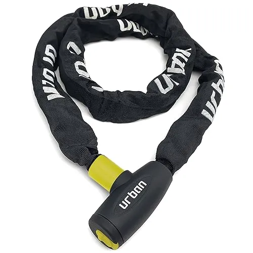 URBAN XK170 Anti-Diebstahl Kette Vorhängeschloss Gehärteter Stahl Scooter und Fahrrad, leicht 170 cm
