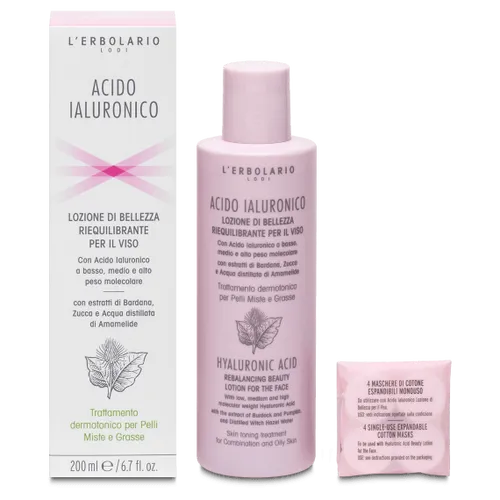L'Erbolario Hyaluronsäure Ausgleichende Gesichtslotion 200ml für Haut