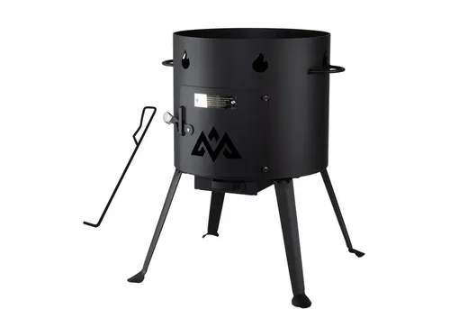 Olymp Handels GmbH Feuerstelle Utschak für Kazan 15L - Kompakte Feuerstelle für Kazan 15L mit Schüreisen, ideal für Outdoor-Kochen und gemütliche Abende. Vollständig zusammenklappbar und hitzebeständig für optimale Nutzung.