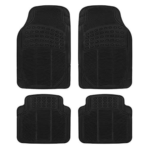 Gummimatten für Autos, zuschneidbar, 4-teiliges Set, Schwarz