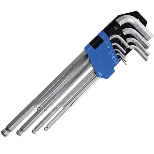 Innensechskant Schlüssel 9-tlg. extra lang mit Kugelkopf