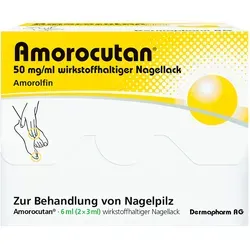 Amorocutan 50mg/ml Wirkstoffhaltiger Nagellack 6 ML - Arzneimittel zur lokalen Behandlung von Nagelpilz mit dem Wirkstoff Amorolfin, effektiv bei oberflächlichem Nagelpilz und bis zu 50% Befall.