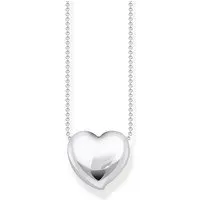 THOMAS SABO Kette mit Anhänger Herz Silber KE2276-001-21-L45V - Ketten für Damen, elegante Erbskette mit Herz-Anhänger aus Silber – das perfekte Schmuckstück für romantische Anlässe.