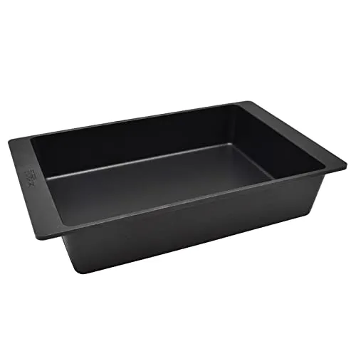 Eurolux Aluguss Bräter 41 x 26 cm Induktion - flacher 8.0 cm Rand - backofengeeignet - induktiver rechteckiger Gussbräter beschichtet - Made in Germany