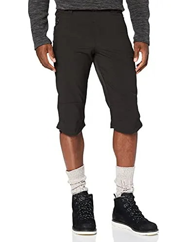 CMP Stretch-Caprihose für Herren, Schwarz, 52 - Herren Outdoor Caprihose mit CMP Dry Function-Technologie für trockenen Tragekomfort bei sportlichen Aktivitäten, extrem elastisch und mit praktischen Reißverschlusstaschen.