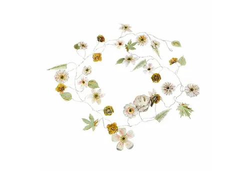 Loberon Girlande Urfanne – Filigrane Blüten für kreative Dekoration - Kunstvoll gearbeitete Metallblüten, flexibel und biegsam. Setzen Sie blumige Akzente in Ihrem Wohnraum mit diesem langlebigen und nachhaltigen Wohn-Accessoire.
