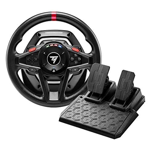 Thrustmaster T128, Force Feedback Racing Wheel with Magnetic Pedals, PlayStation 5, PlayStation 4, PC - UK VERSION